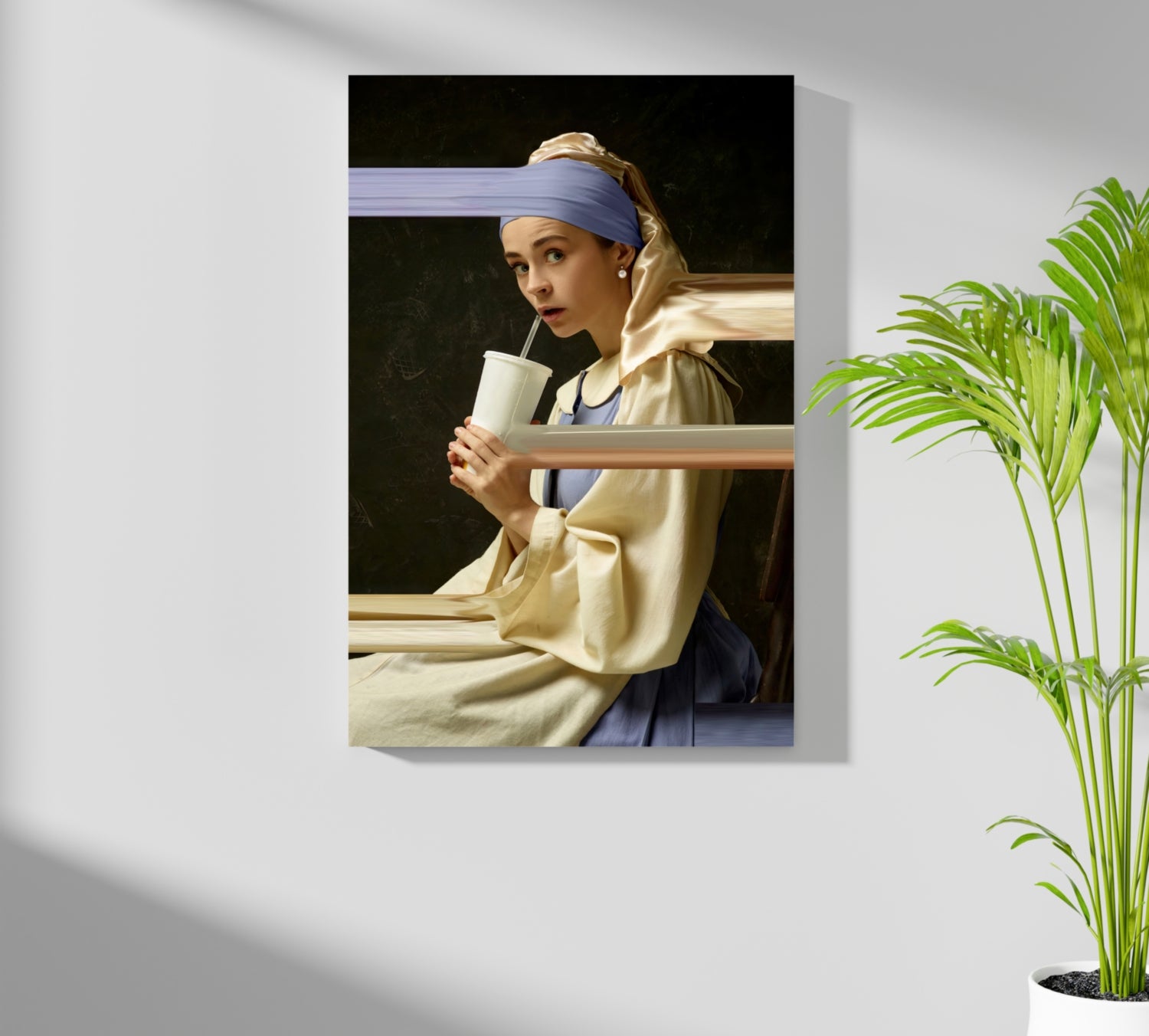 Girl With Pearl Earrings Aluminum Print.