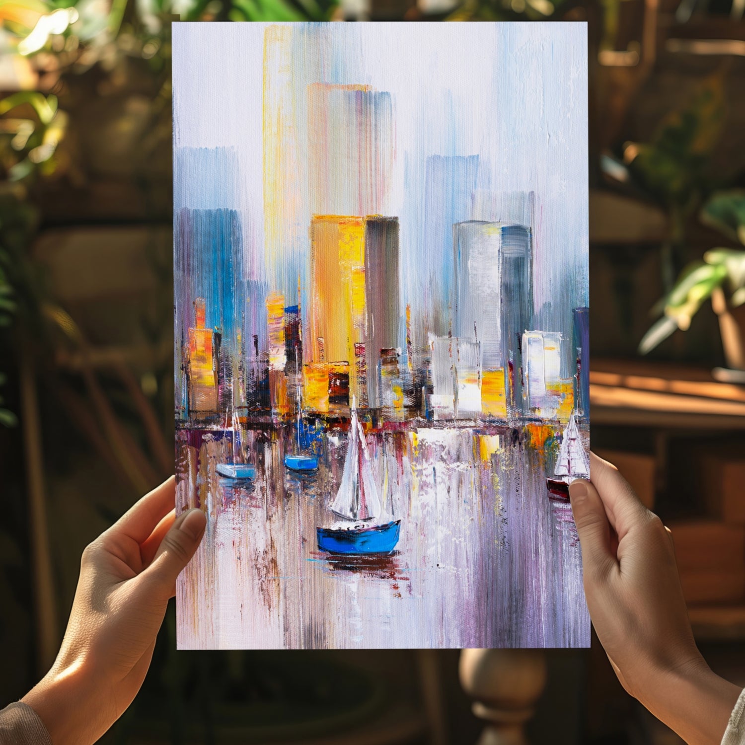 Abstract Lake Aluminum Print.