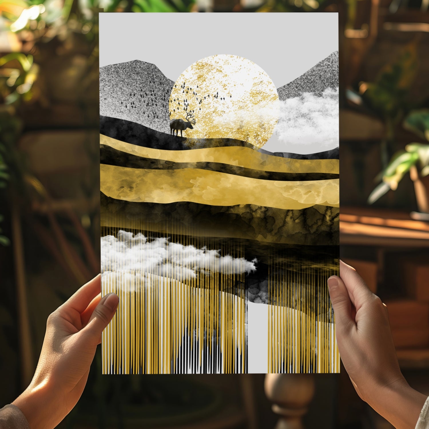 Abstract Valley Aluminum Print.