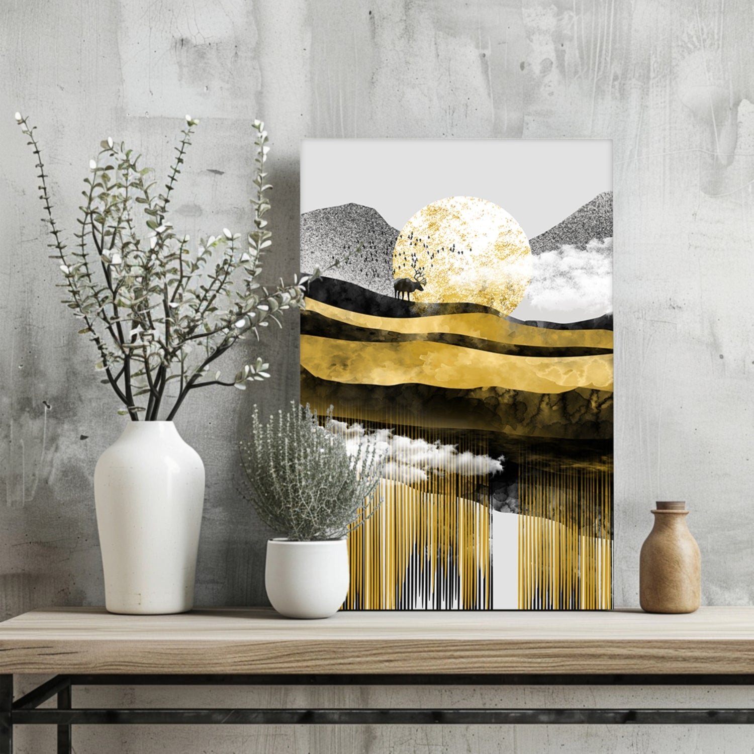 Abstract Valley Aluminum Print.