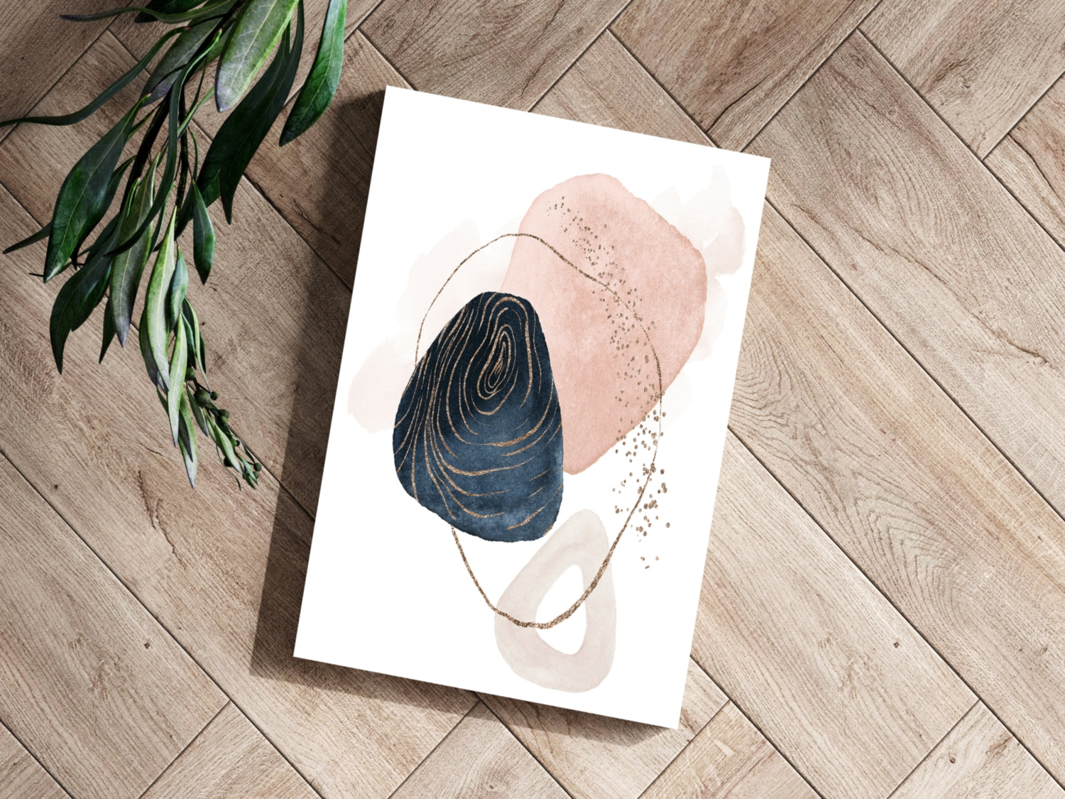 Line Art Modern Shape V1 Aluminum Print.