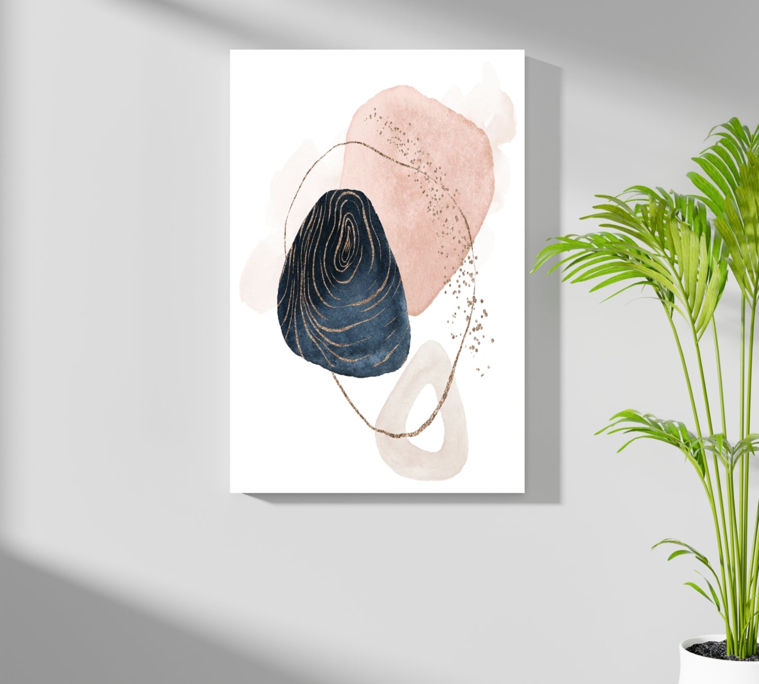 Line Art Modern Shape V1 Aluminum Print.