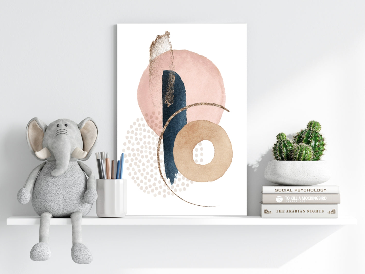 Line Art Modern Shape V2 Aluminum Print.