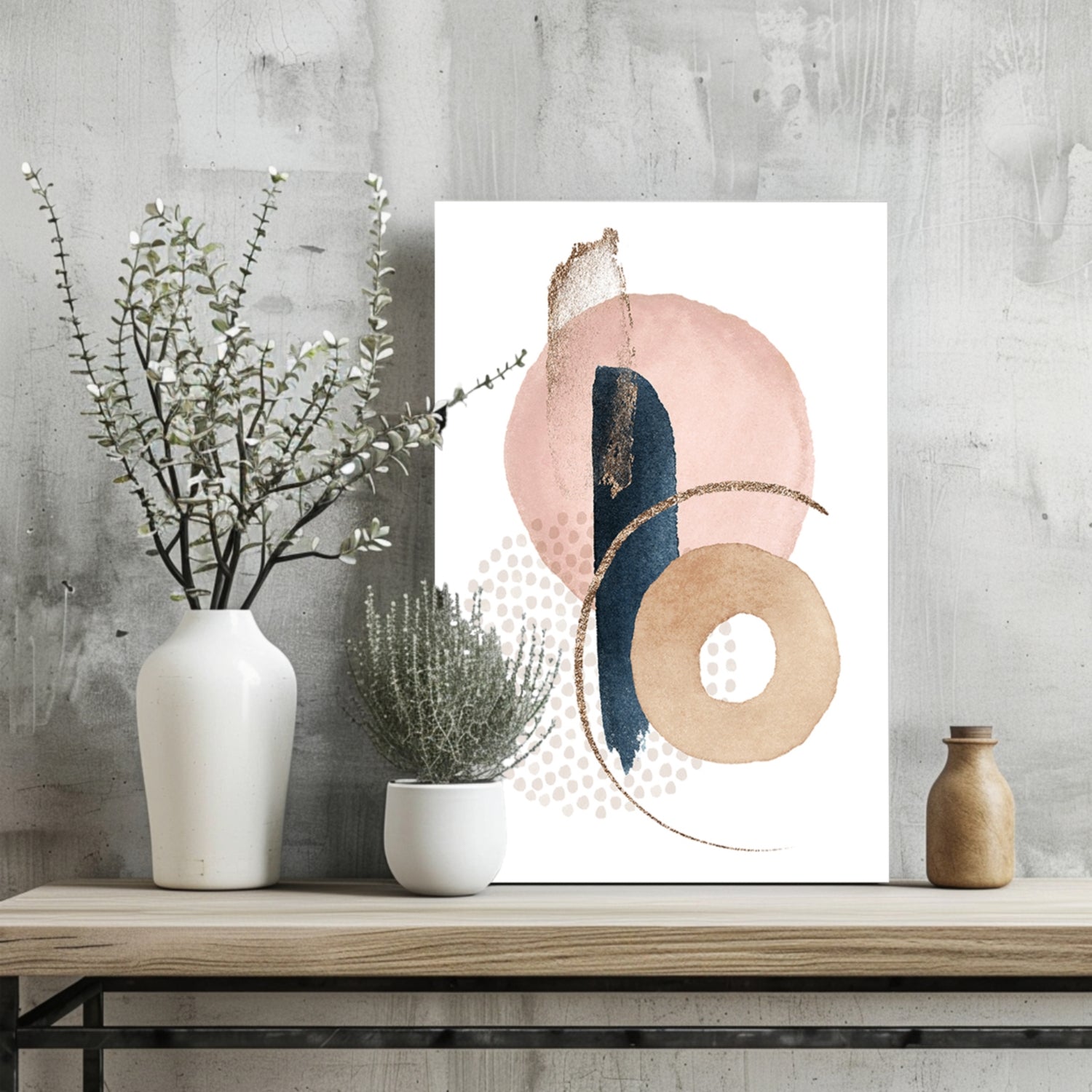 Line Art Modern Shape V2 Aluminum Print.