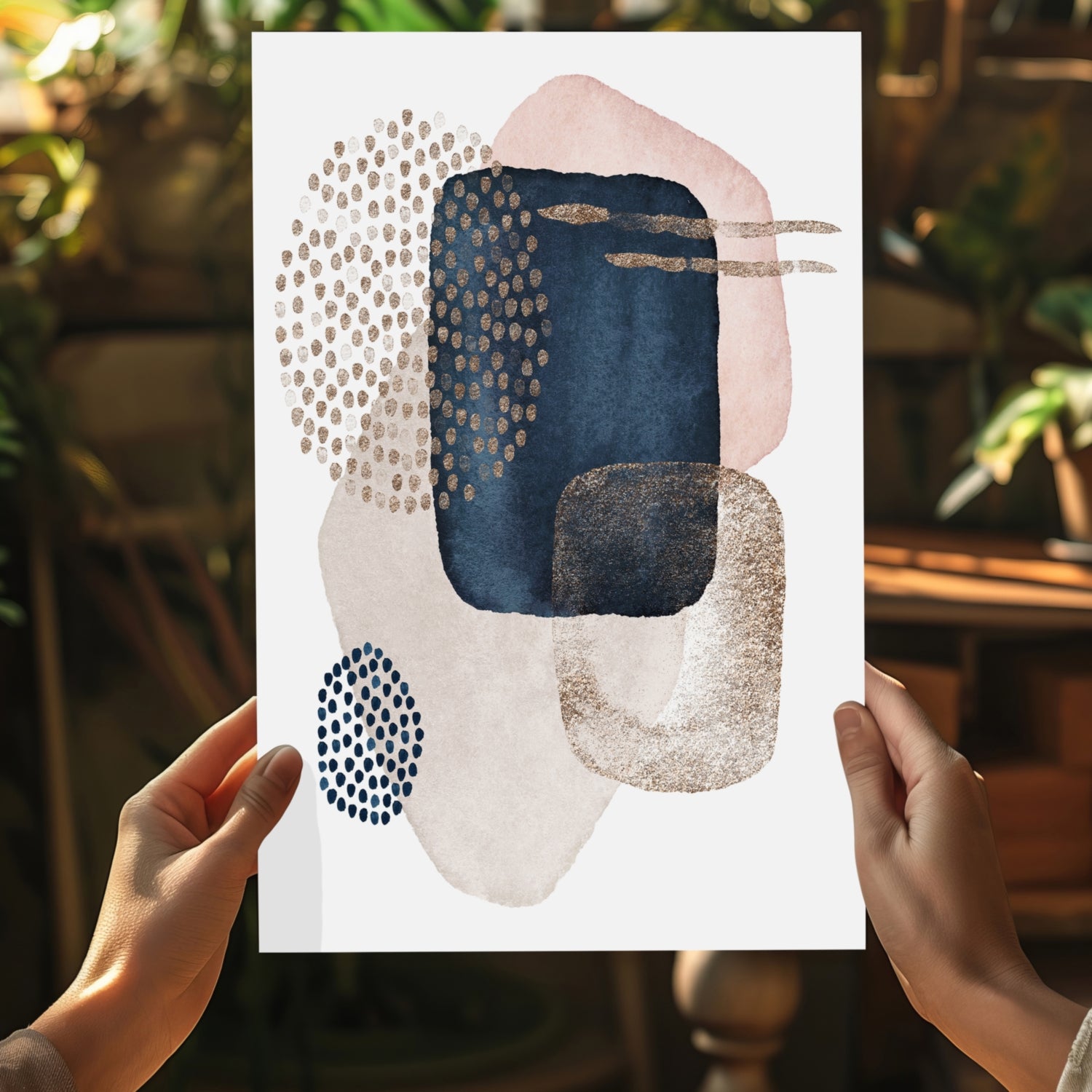 Line Art Modern Shape V3 Aluminum Print.