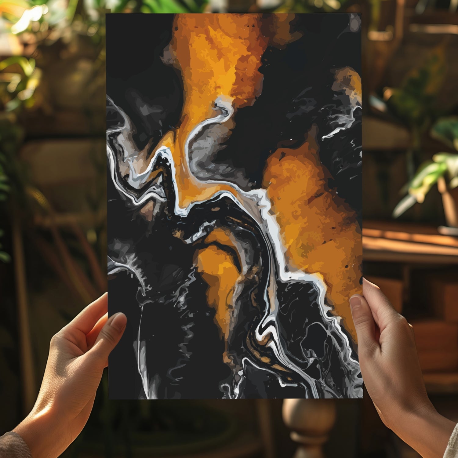 Abstract Marble Pattern V1 Aluminum Print.