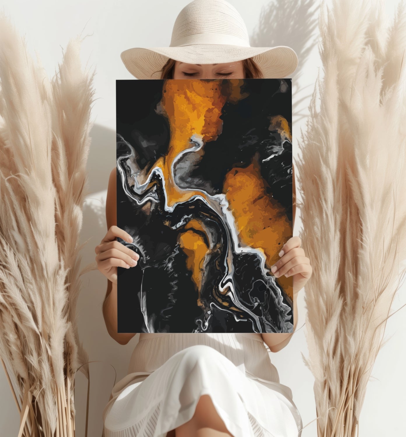 Abstract Marble Pattern V1 Aluminum Print.