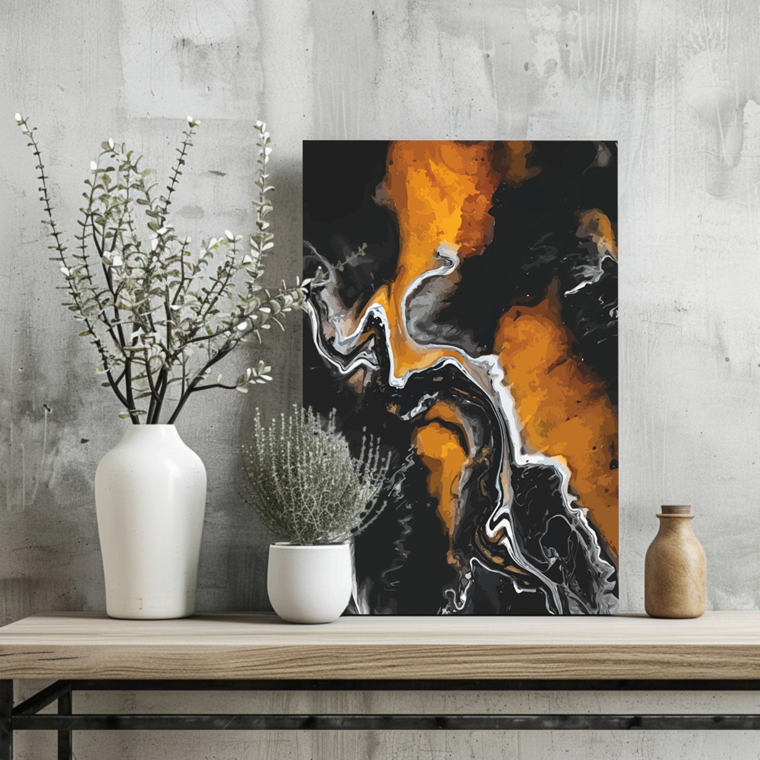 Abstract Marble Pattern V1 Aluminum Print.