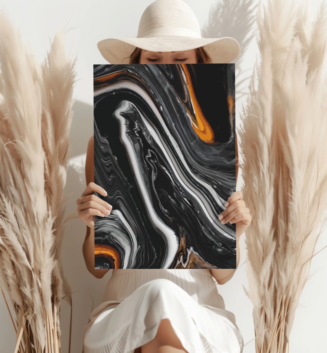 Abstract Marble Pattern V2 Aluminum Print.