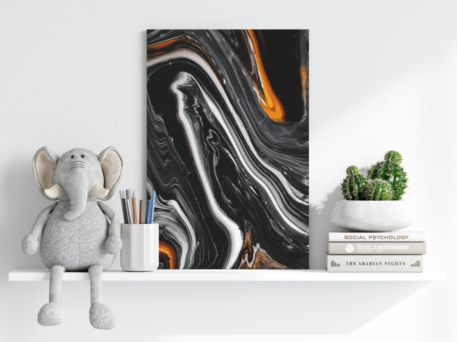 Abstract Marble Pattern V2 Aluminum Print.