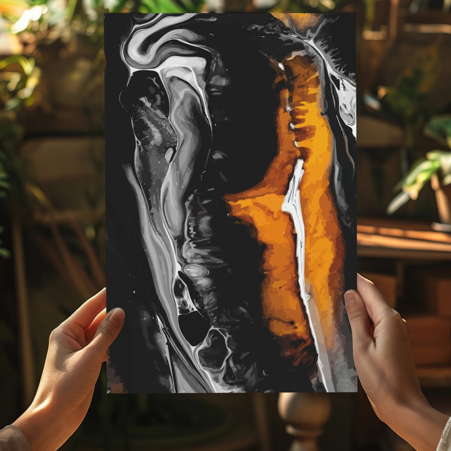 Abstract Marble Pattern V3 Aluminum Print.