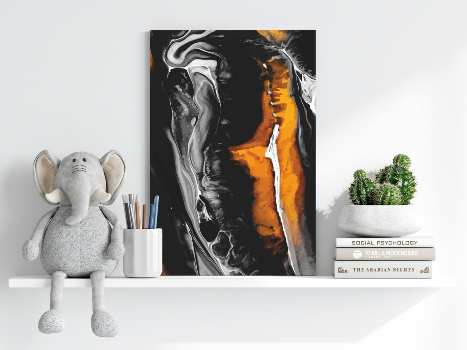 Abstract Marble Pattern V3 Aluminum Print.