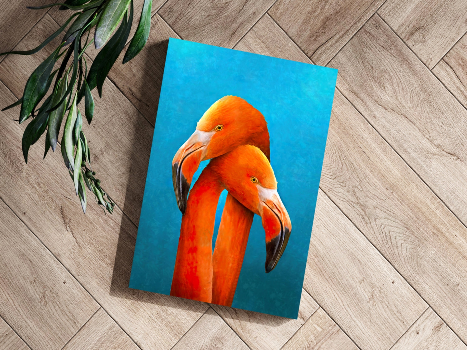 Flamingos Aluminum Print.