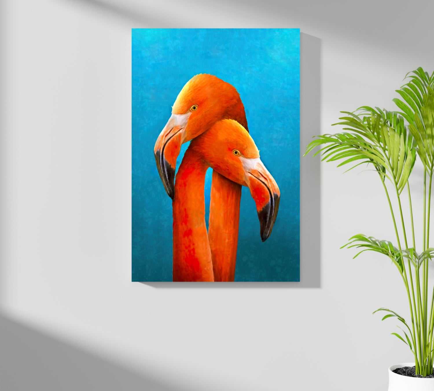 Flamingos Aluminum Print.