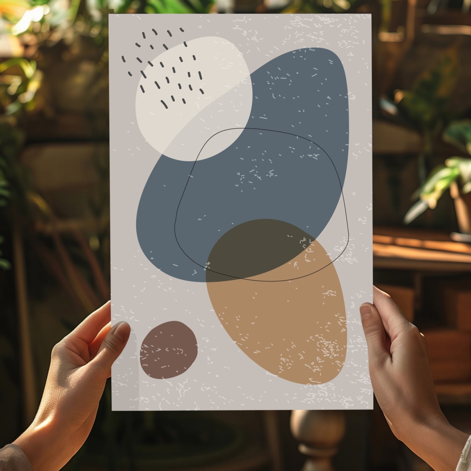 Line Art Modern Shape V4 Aluminum Print.