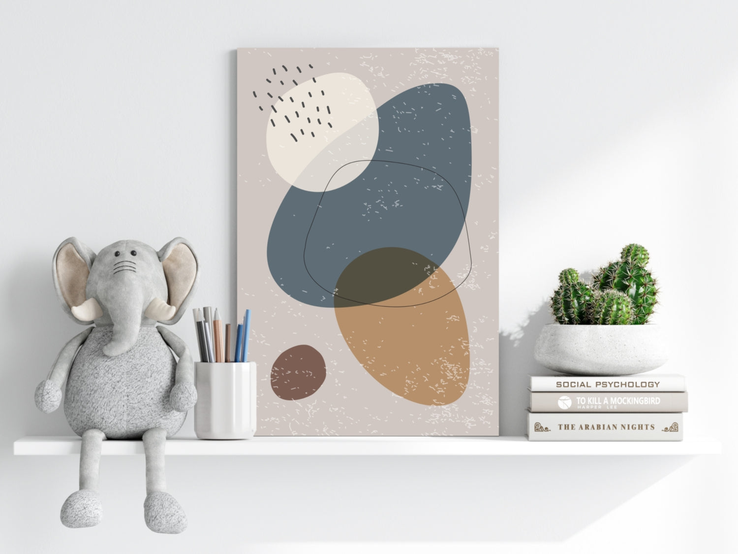 Line Art Modern Shape V4 Aluminum Print.