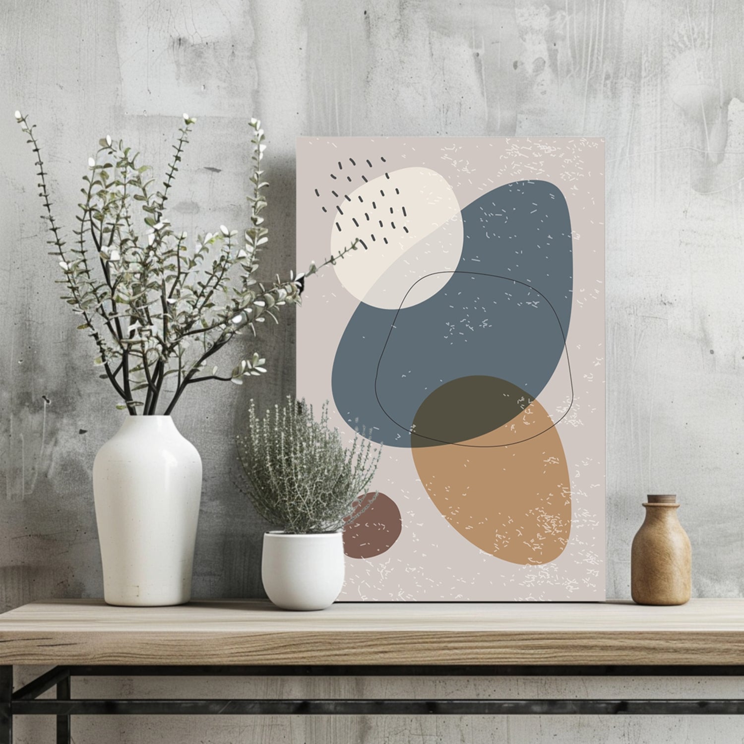 Line Art Modern Shape V4 Aluminum Print.