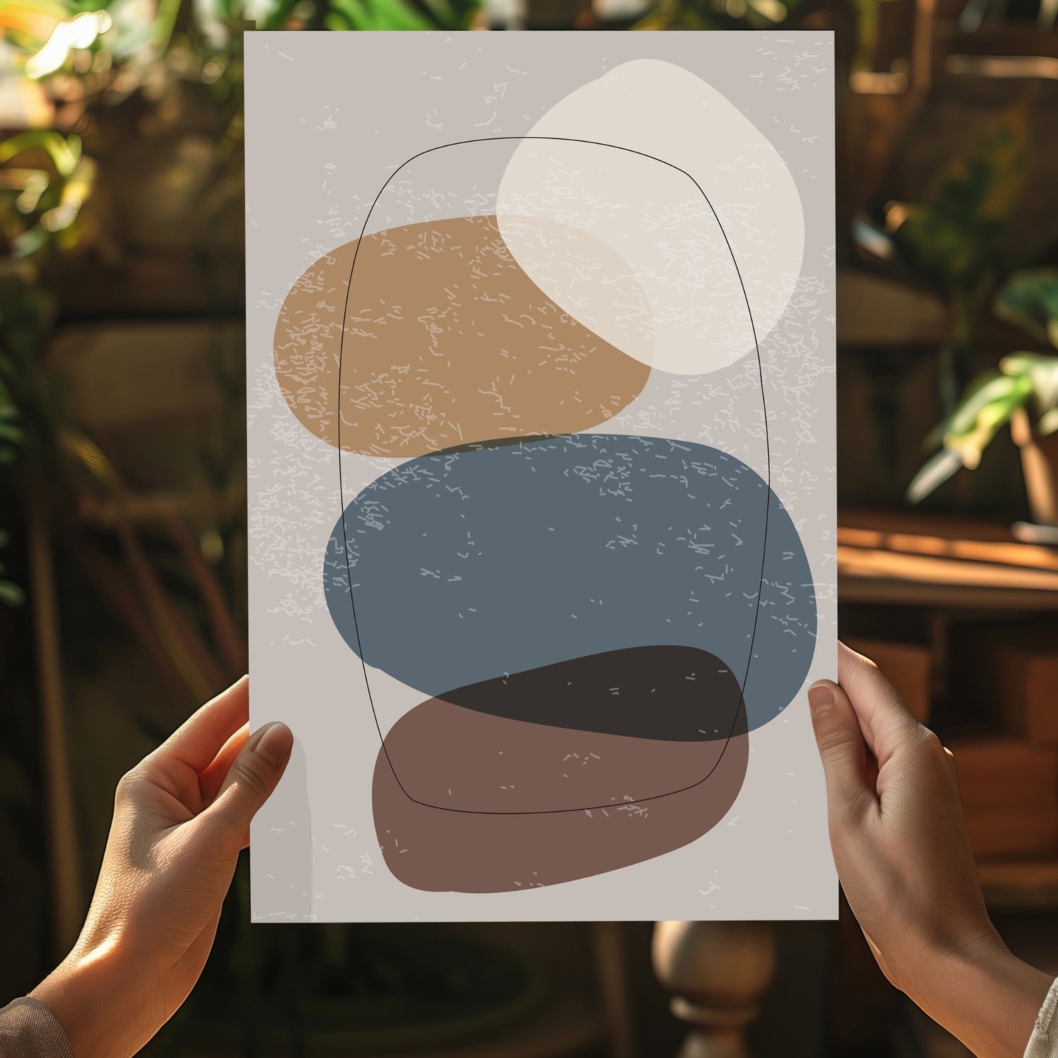 Line Art Modern Shape V5 Aluminum Print.