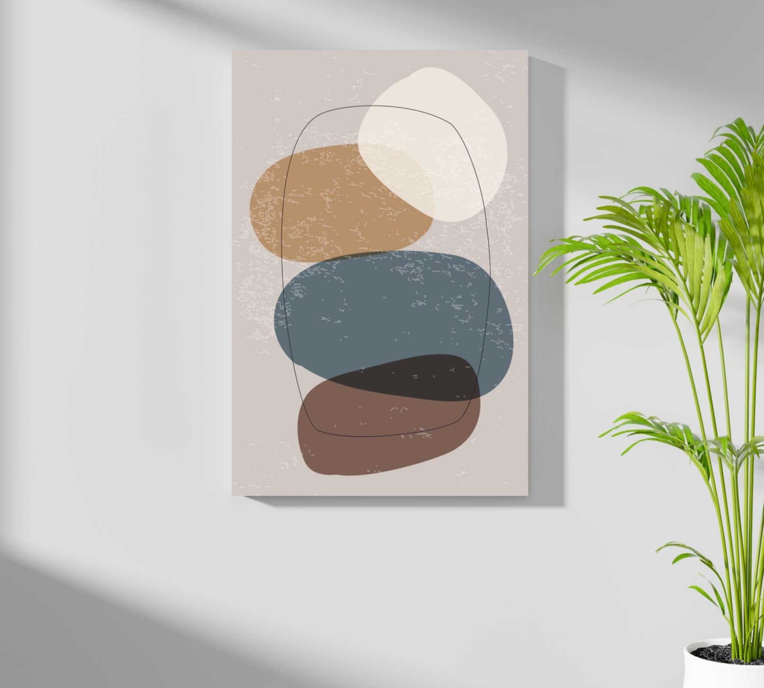 Line Art Modern Shape V5 Aluminum Print.