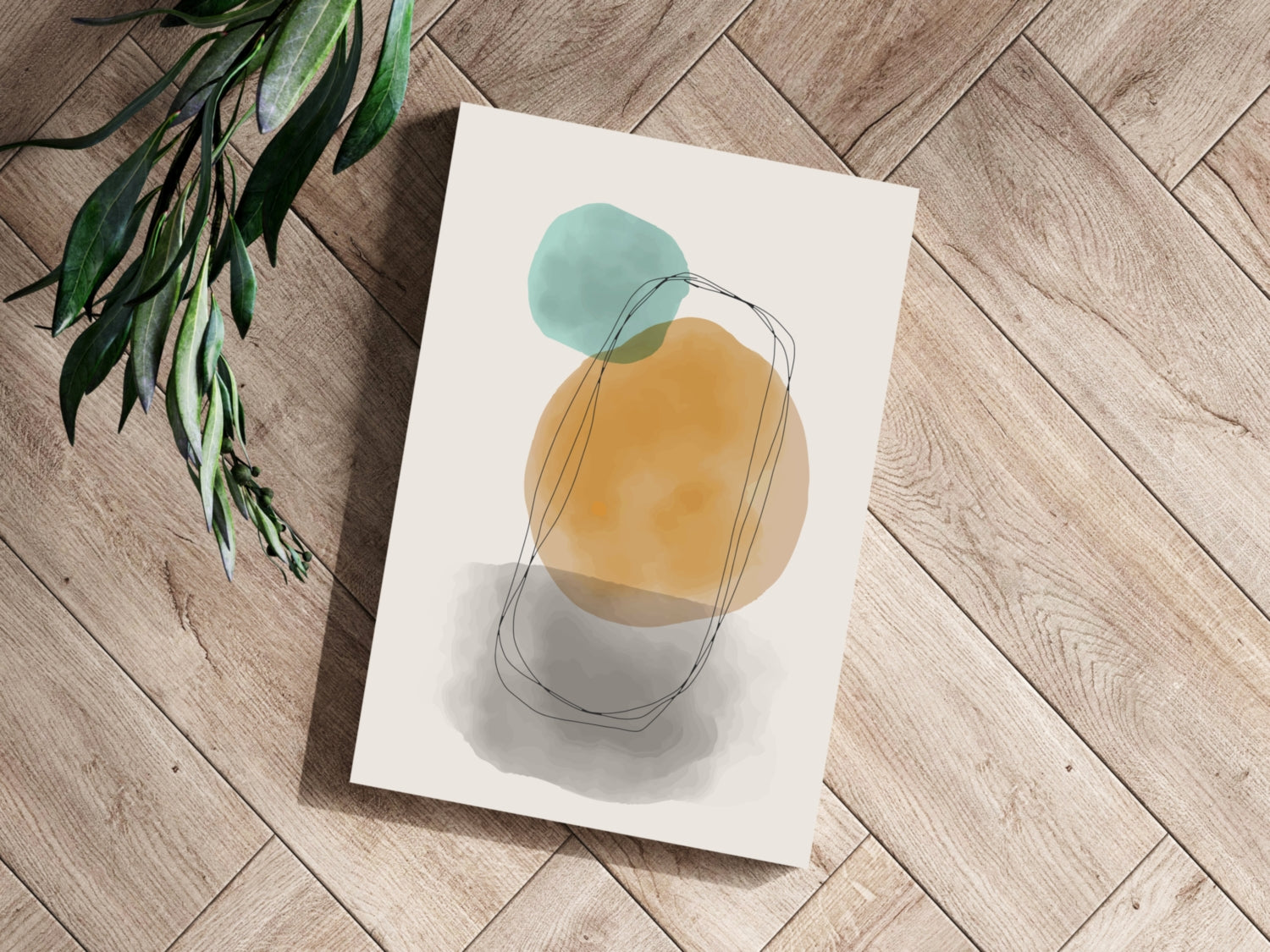 Line Art Modern Shape V8 Aluminum Print.