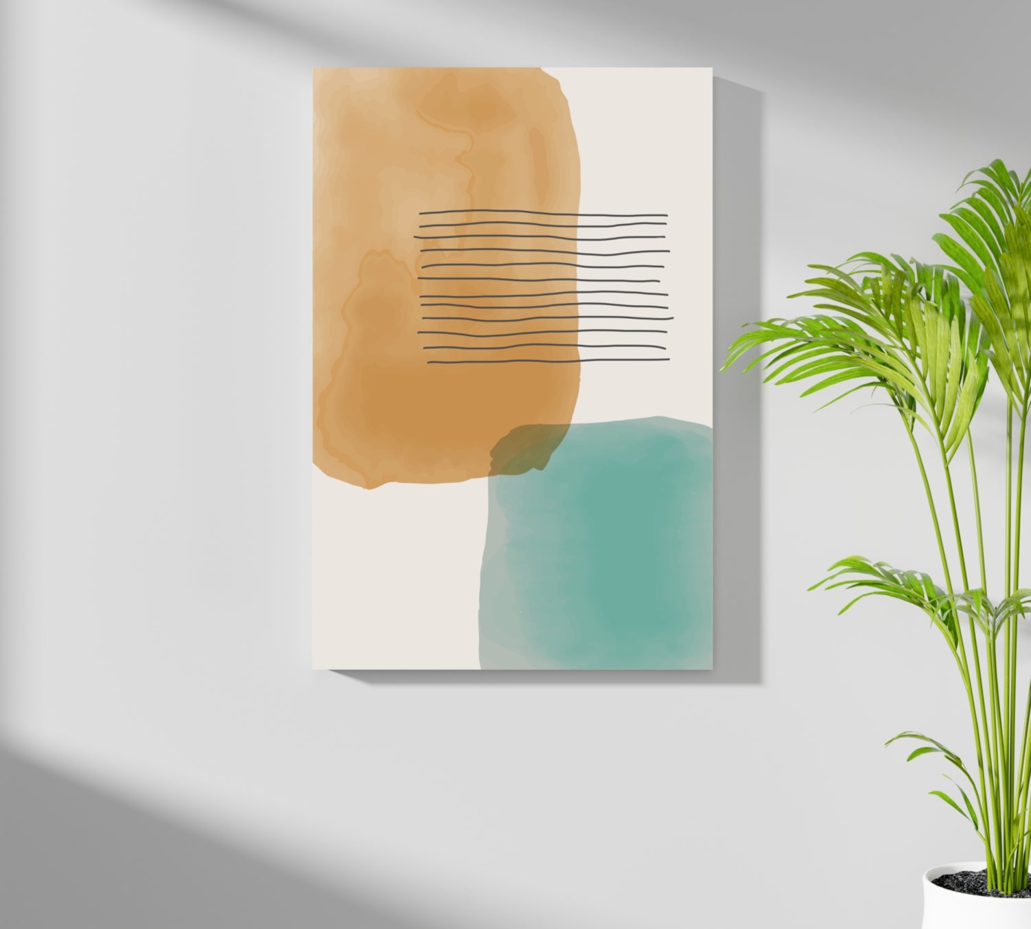 Line Art Modern Shape V9 Aluminum Print.