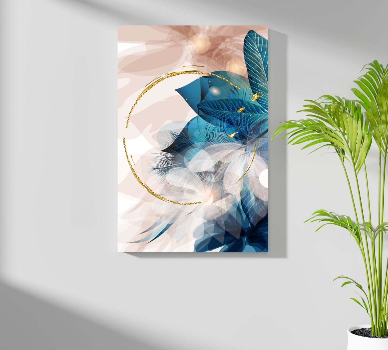 Abstract Teal Aluminum Print.