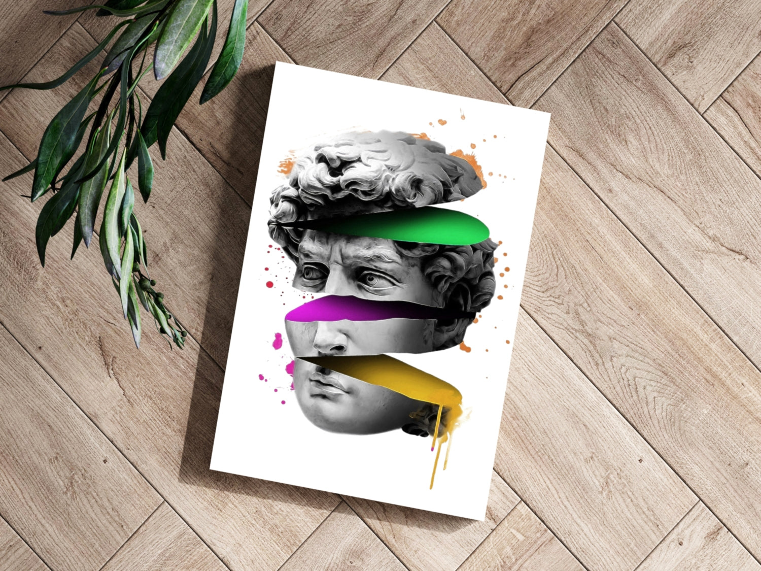 Statue Head Contemporary Aluminum Print.