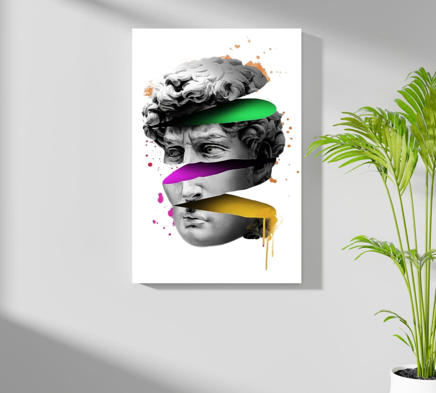 Statue Head Contemporary Aluminum Print.