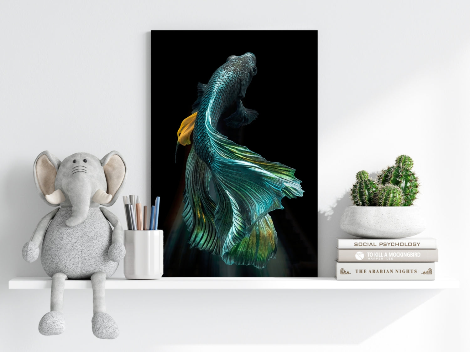 Koi Fish Aluminum Print.