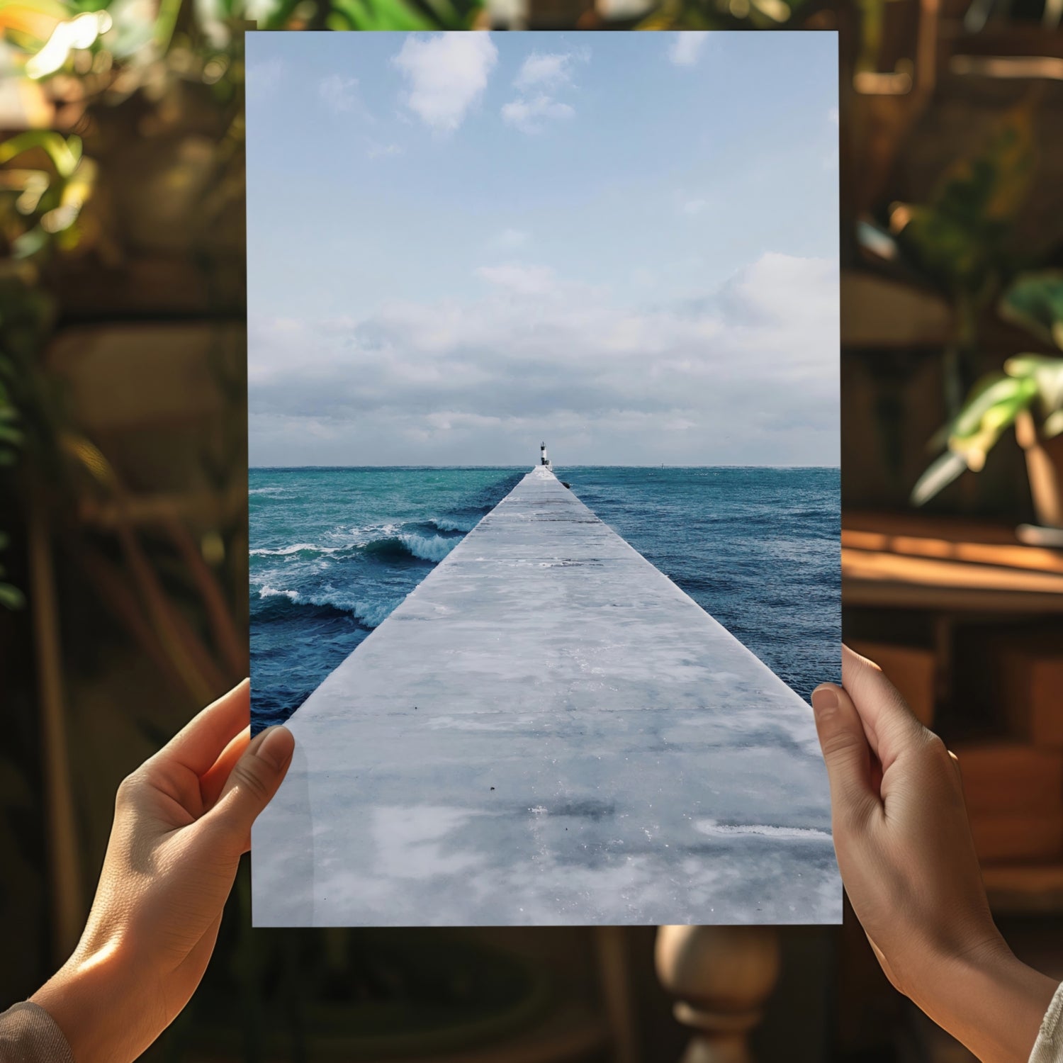 Dock View Aluminum Print.