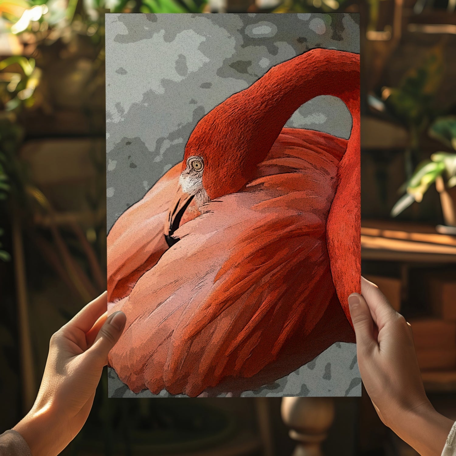 Flamingo Aluminum Print.