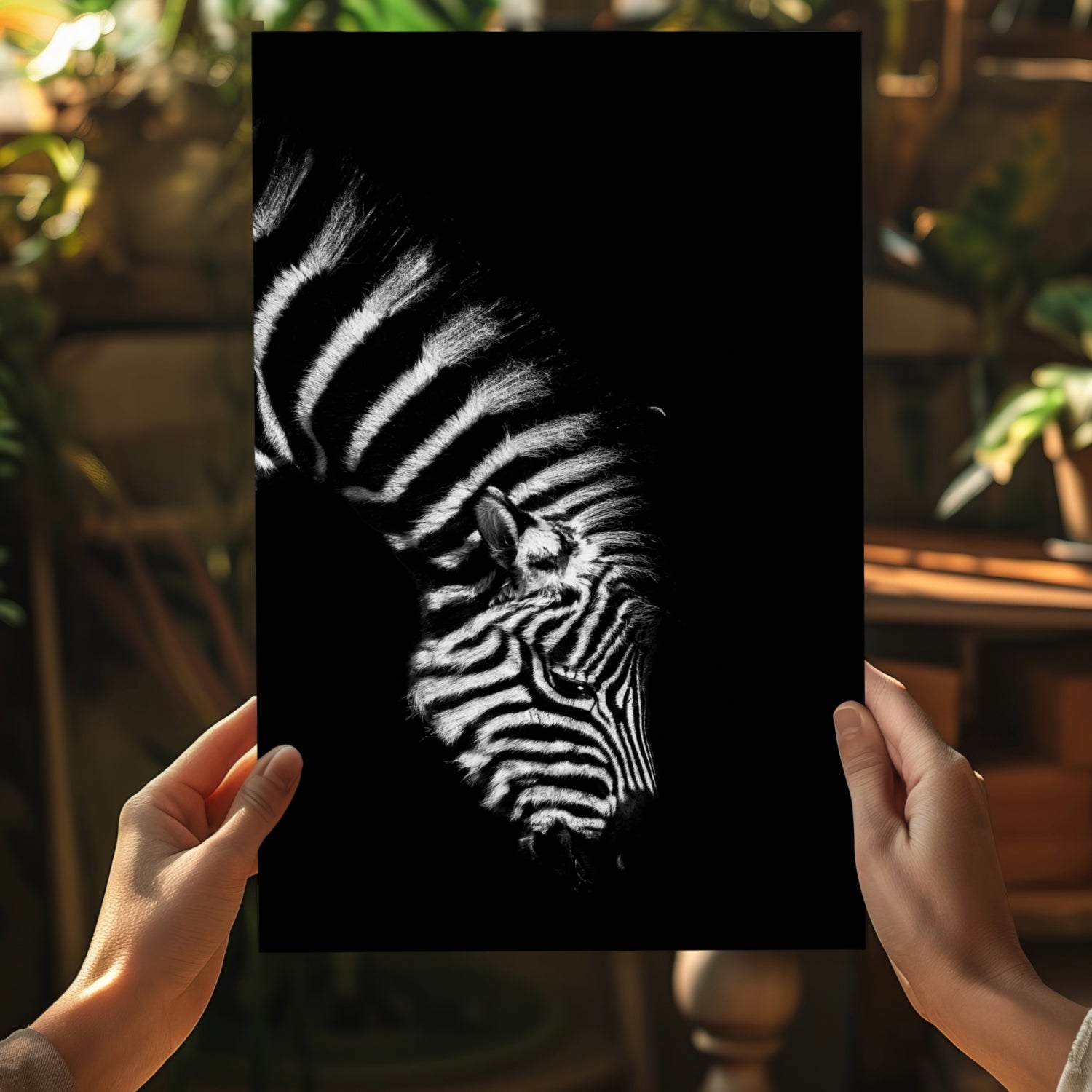 Zebra Aluminum Print.