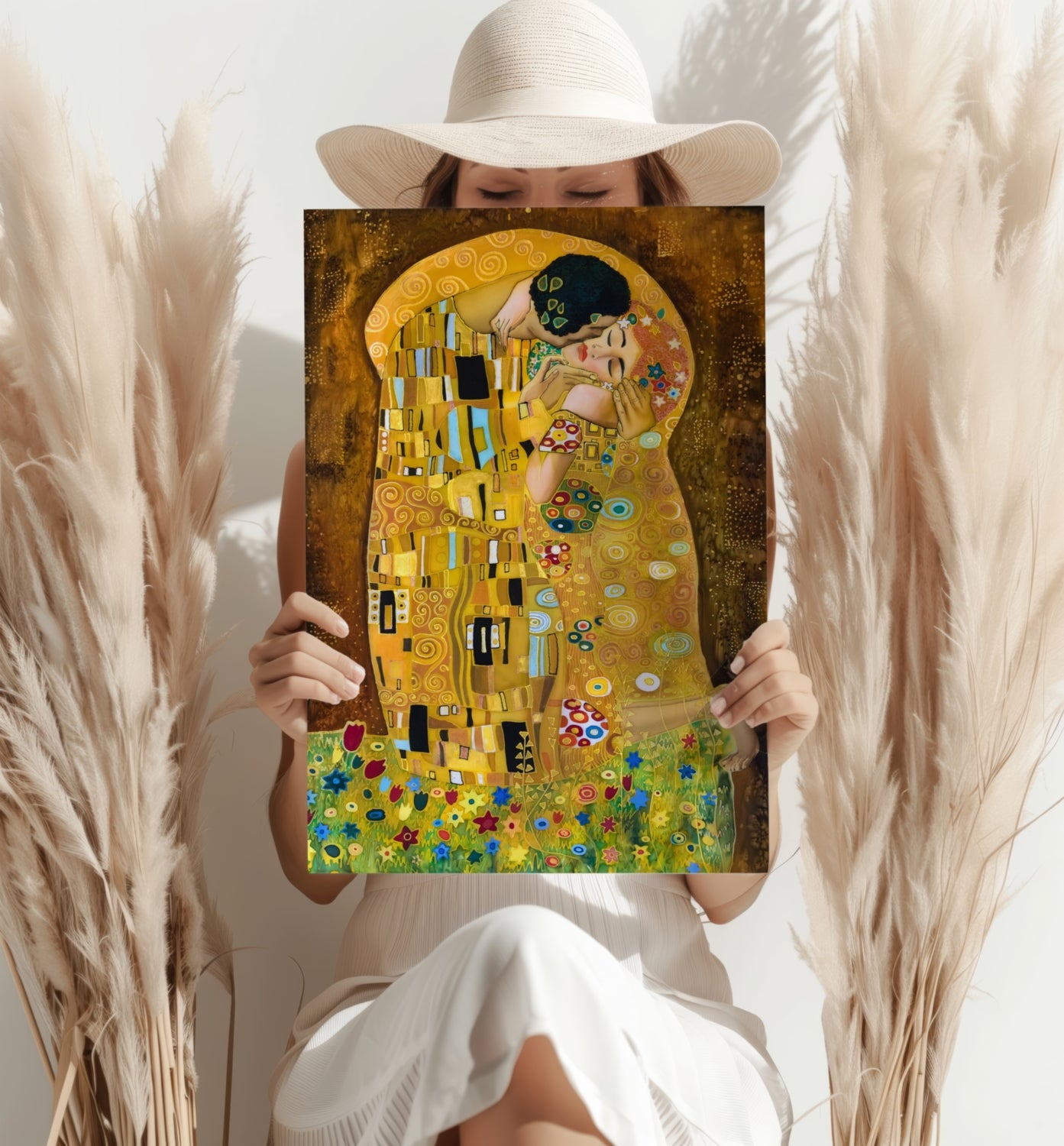 Gustave Klimt Kiss Aluminum Print.