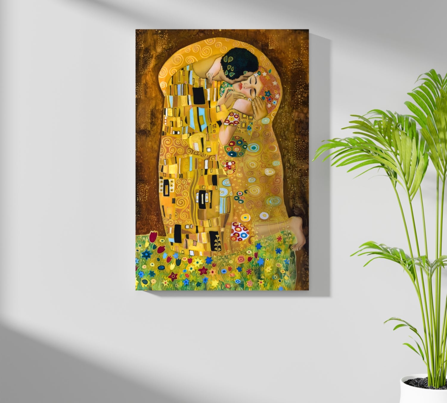 Gustave Klimt Kiss Aluminum Print.
