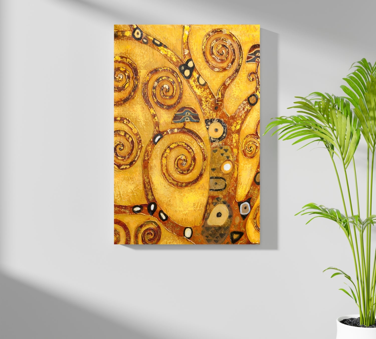 Gustave Klimt Style Aluminum Print.