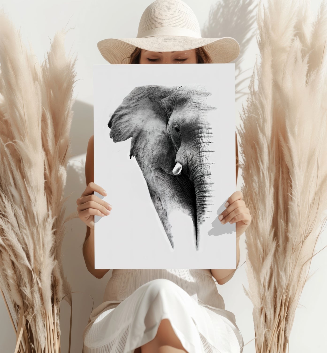 Elephant Aluminum Print.