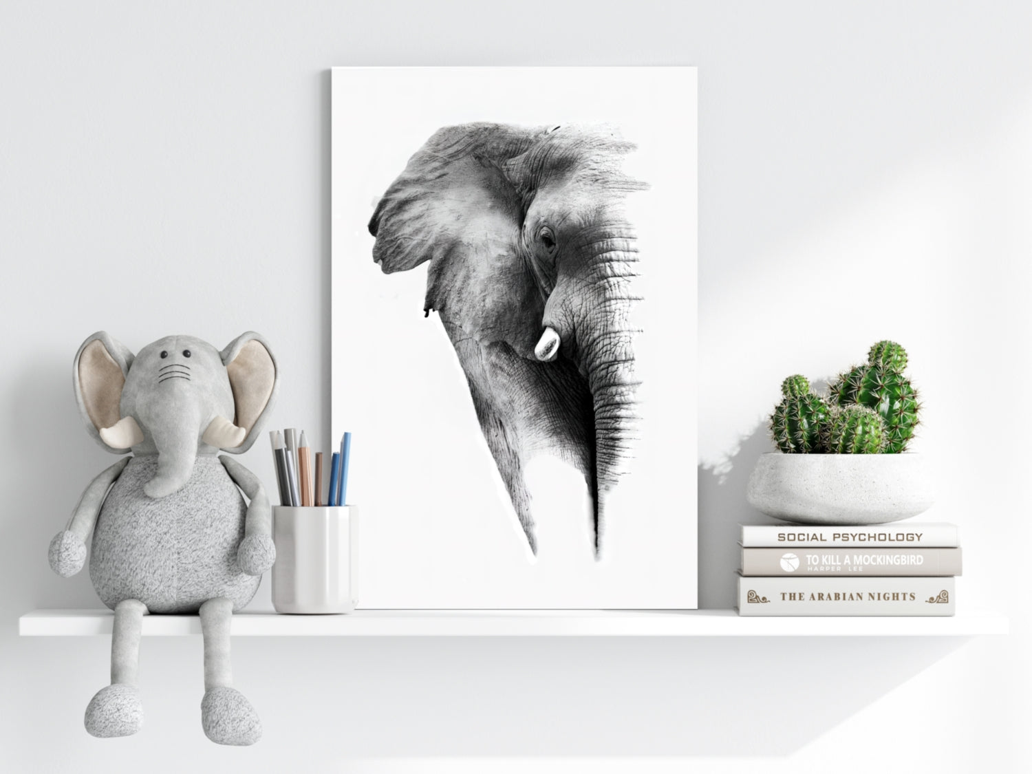 Elephant Aluminum Print.
