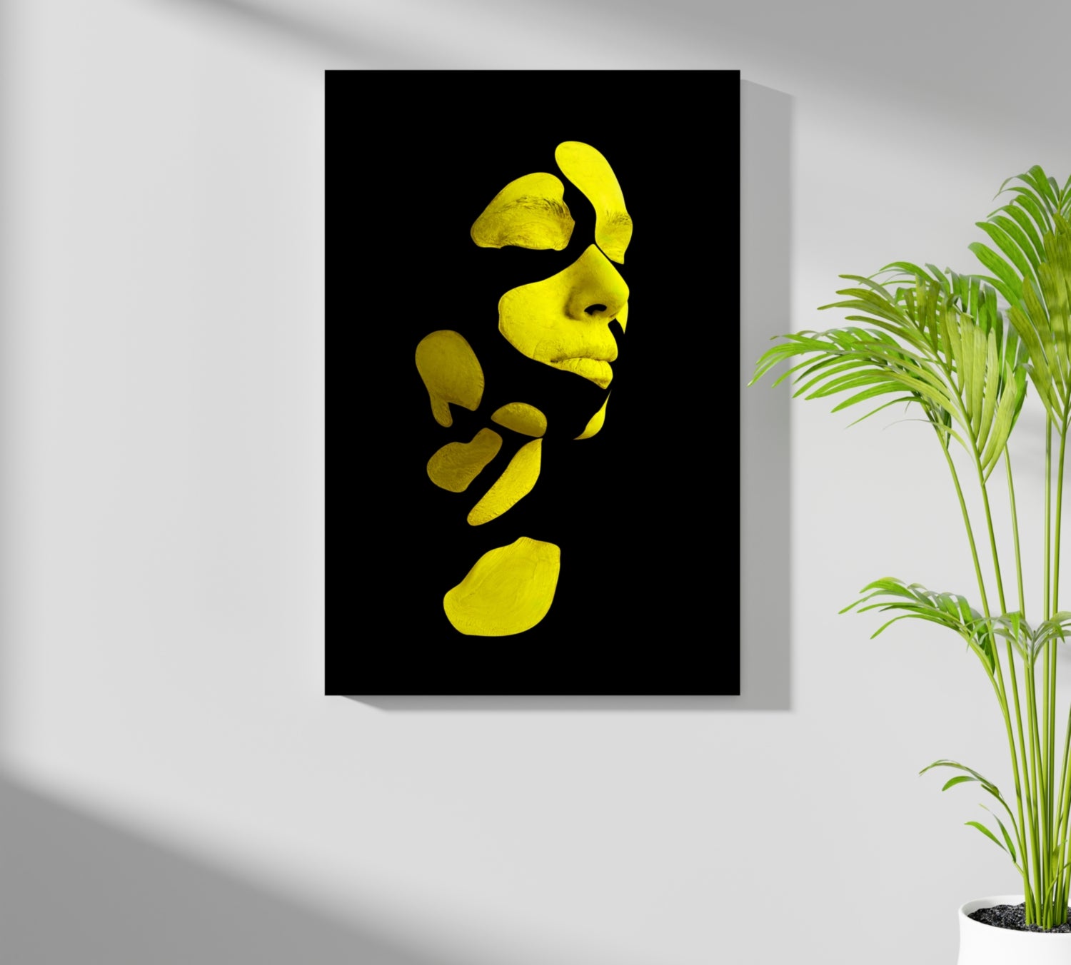 Woman in Style Yellow Aluminum Print.