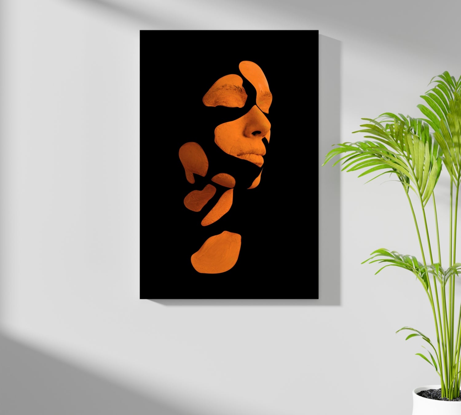Woman in Style Orange Aluminum Print.