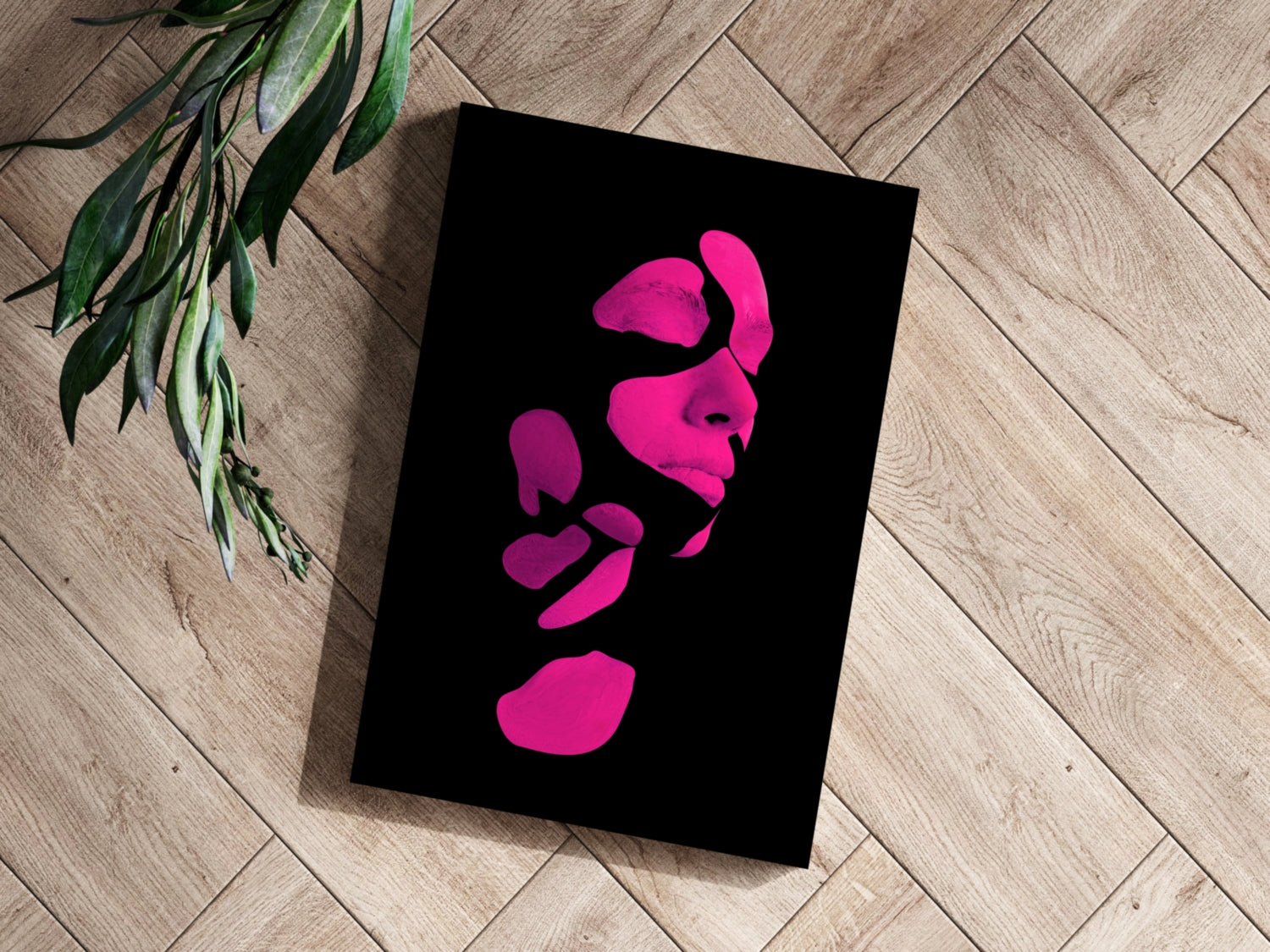 Woman in Style Fuschia Aluminum Print.