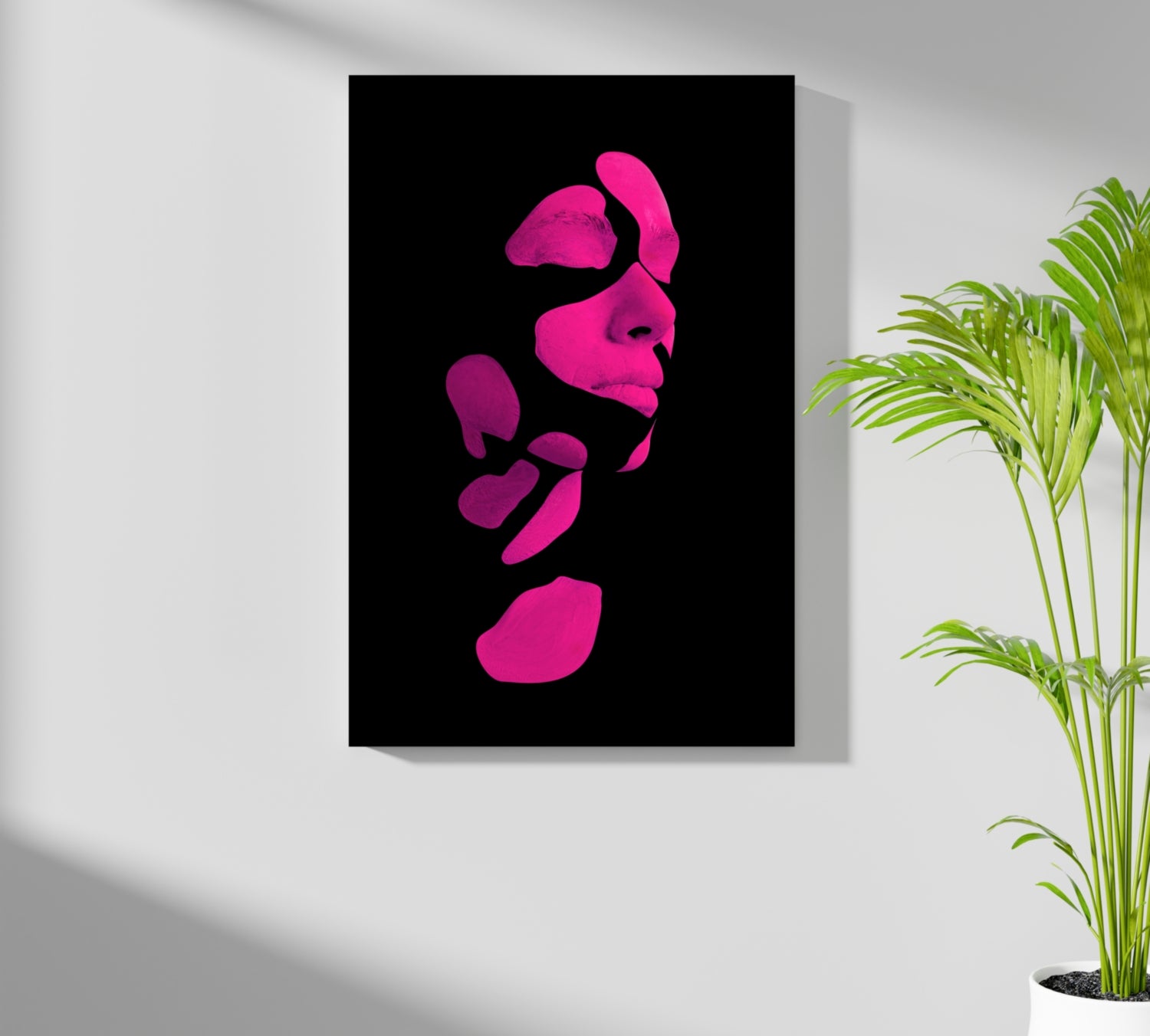 Woman in Style Fuschia Aluminum Print.