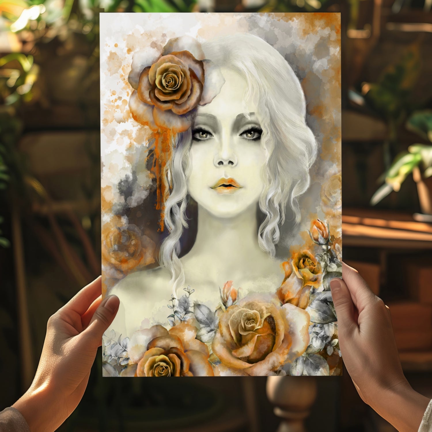 Woman Portrait Aluminum Print.