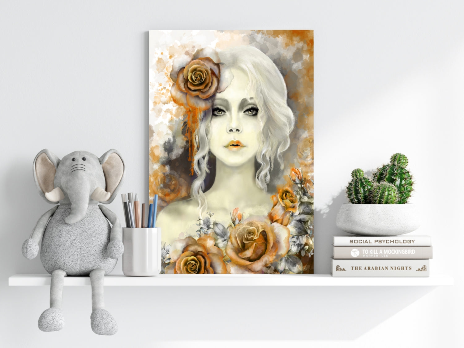 Woman Portrait Aluminum Print.