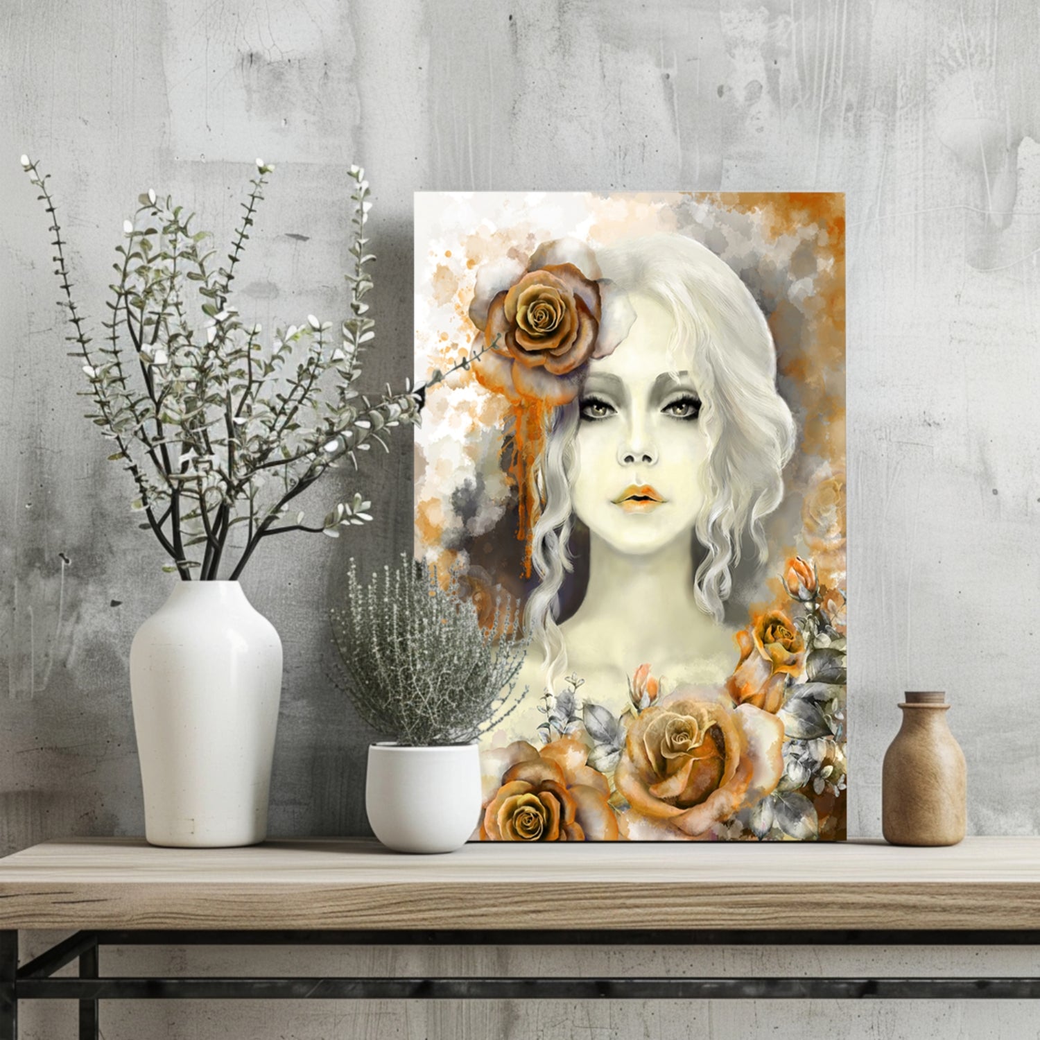 Woman Portrait Aluminum Print.