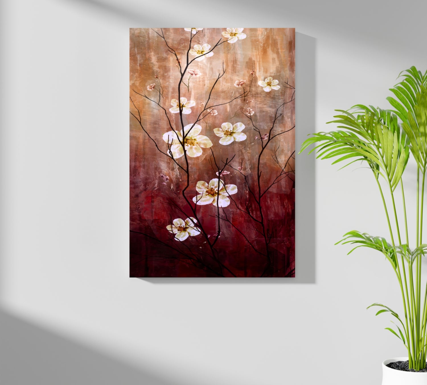 Abstract Flowers V1 Aluminum Print.