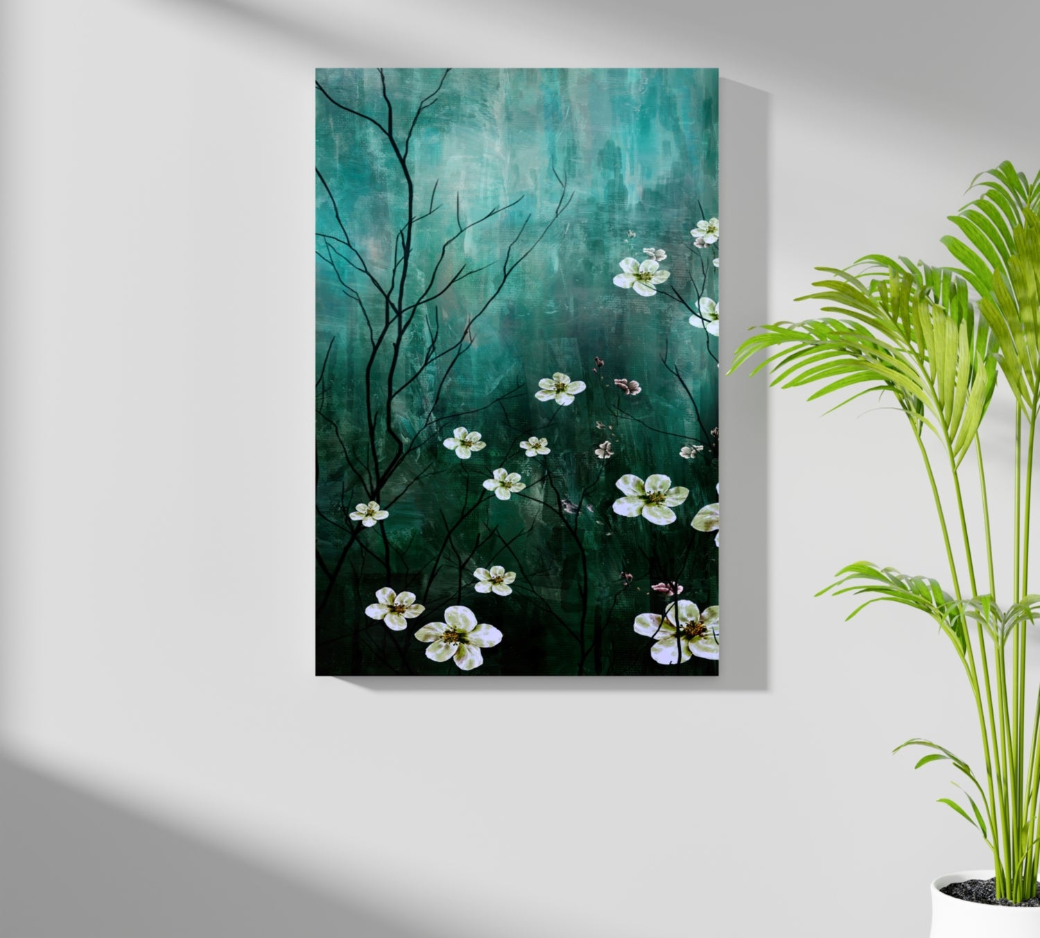 Abstract Flowers V2 Aluminum Print.