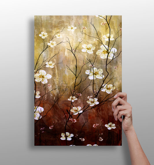 Abstract Flowers V3 Aluminum Print.