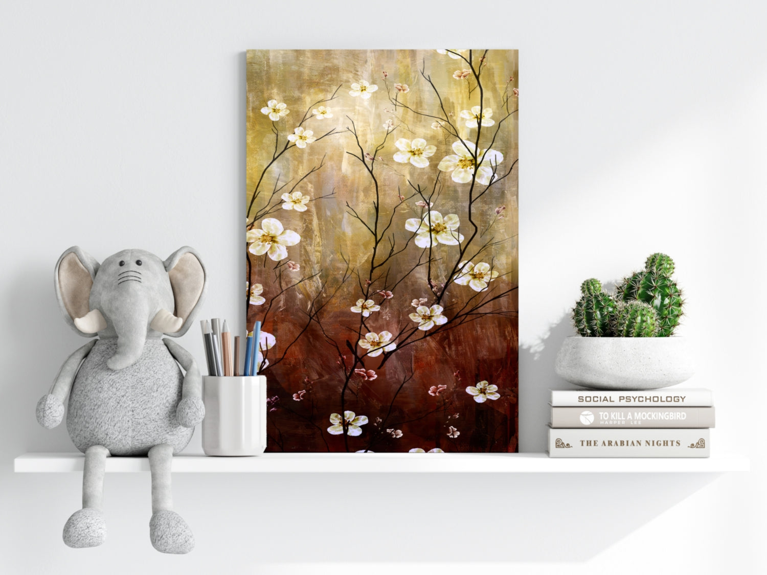 Abstract Flowers V3 Aluminum Print.