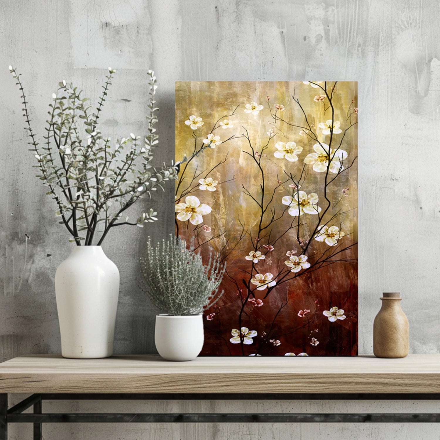 Abstract Flowers V3 Aluminum Print.