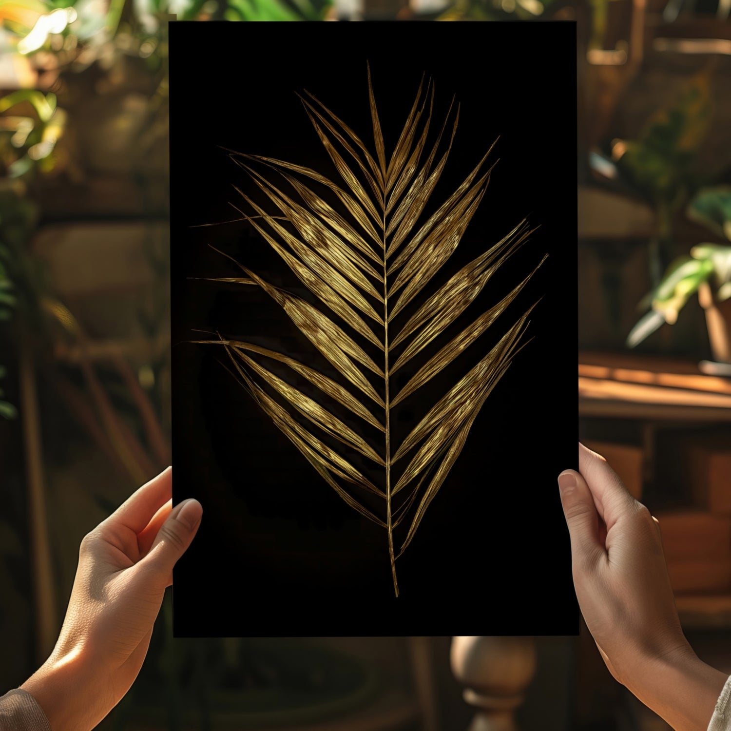 Golden Leaf Aluminum Print.